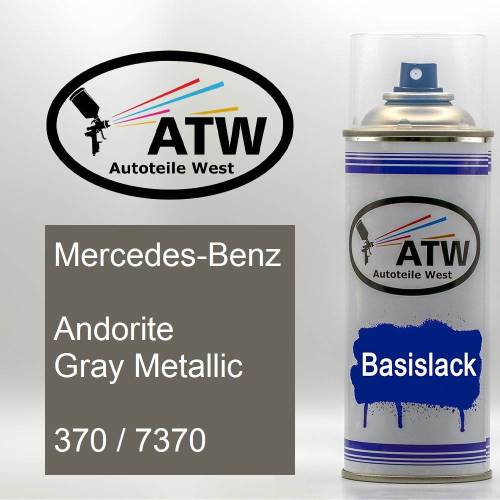 Mercedes-Benz, Andorite Gray Metallic, 370 / 7370: 400ml Sprühdose, von ATW Autoteile West.